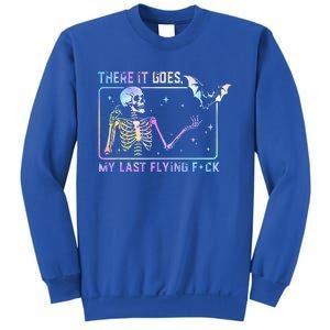 There It Goes My Last Flying Fuck Funny Skeleton Tie Dye Sweatshirt