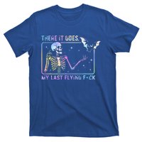 There It Goes My Last Flying Fuck Funny Skeleton Tie Dye T-Shirt