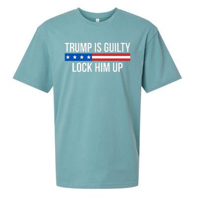 Trump Is Guilty Lock Him Up Sueded Cloud Jersey T-Shirt