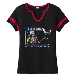 There It Goes My Last Flying Fuck Ladies Halftime Notch Neck Tee