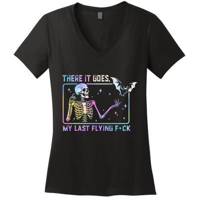 There It Goes My Last Flying Fuck Women's V-Neck T-Shirt