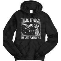 There It Goes My Last Flying Fuck Skeleton Funny Halloween Tie Dye Hoodie