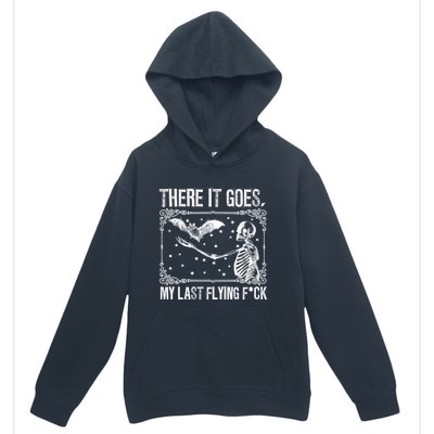 There It Goes My Last Flying Fuck Skeleton Funny Halloween Urban Pullover Hoodie