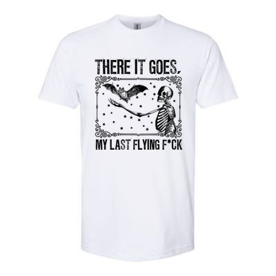 There It Goes My Last Flying Fuck Skeleton Funny Halloween Softstyle CVC T-Shirt