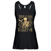 There It Goes My Last Flying Fuck Sarcastic Skeleton Ladies Essential Flowy Tank