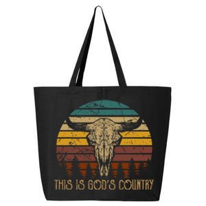 This Is GodS Music Country Outfit Bull Skulls Western Howdy 25L Jumbo Tote