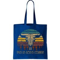 This Is GodS Music Country Outfit Bull Skulls Western Howdy Tote Bag