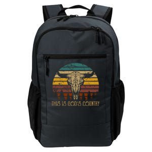 This Is GodS Music Country Outfit Bull Skulls Western Howdy Daily Commute Backpack