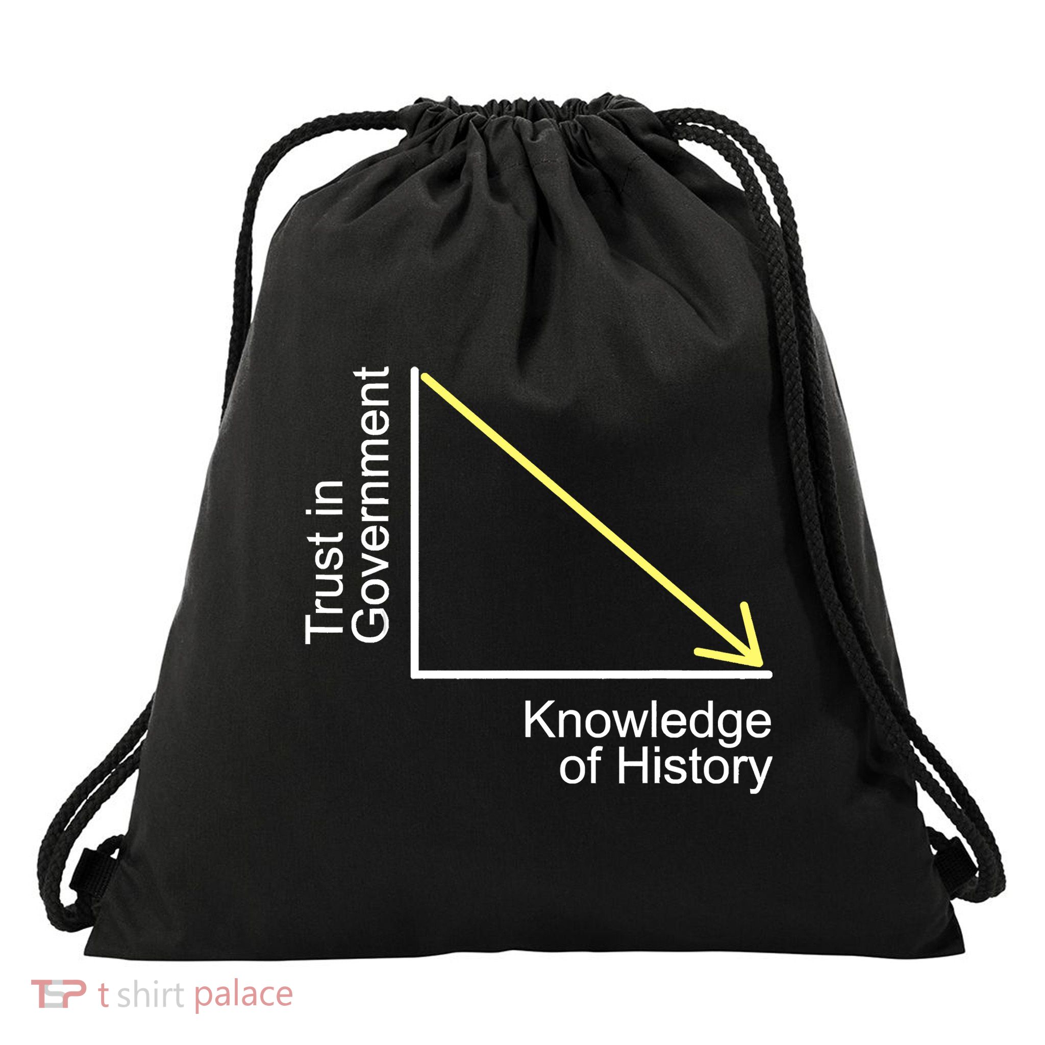 Trust In Government Knowledge Of History Libertarian Freedom Drawstring Bag