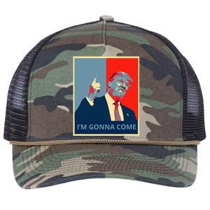 Trump IM Gonna Come Politics Funny Quote Retro Rope Trucker Hat Cap