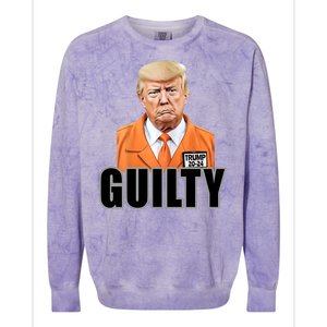 Trump Is Guilty Colorblast Crewneck Sweatshirt