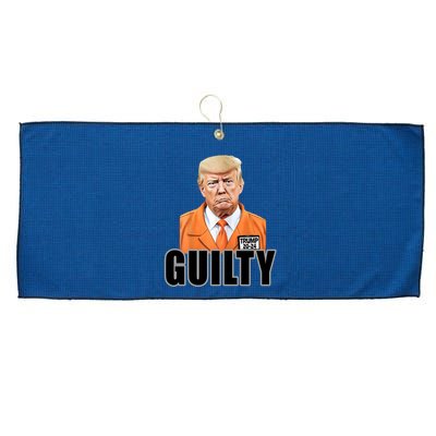 Trump Is Guilty Large Microfiber Waffle Golf Towel