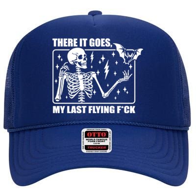 There It Goes My Last Flying Halloween Mom High Crown Mesh Back Trucker Hat