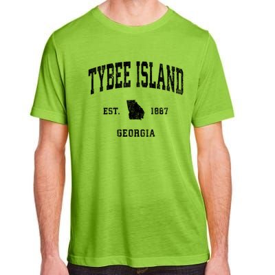 Tybee Island Georgia Ga Vintage Athletic Adult ChromaSoft Performance T-Shirt