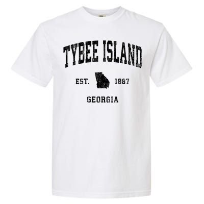 Tybee Island Georgia Ga Vintage Athletic Garment-Dyed Heavyweight T-Shirt