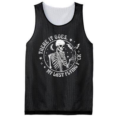 There It Goes My Last Flying F Halloween Skeleton Funny Mesh Reversible Basketball Jersey Tank