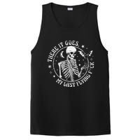 There It Goes My Last Flying F Halloween Skeleton Funny PosiCharge Competitor Tank