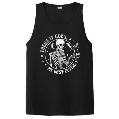 There It Goes My Last Flying F Halloween Skeleton Funny PosiCharge Competitor Tank