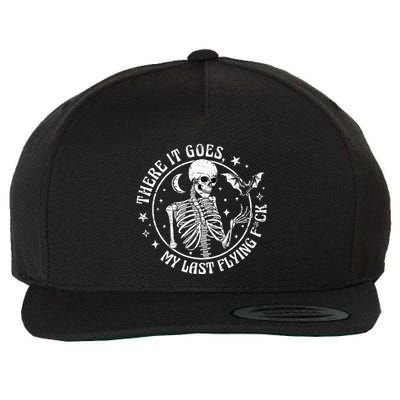 There It Goes My Last Flying F Halloween Skeleton Funny Wool Snapback Cap