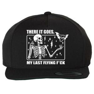 There It Goes My Last Flying F Halloween Skeleton Cute Gift Wool Snapback Cap