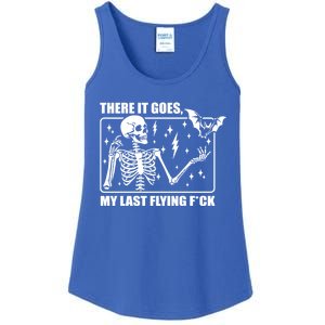 There It Goes My Last Flying F Halloween Skeleton Gift Ladies Essential Tank