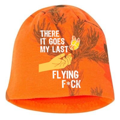 There It Goes My Last Flying Fck Funny Sarcastic Ofensive Gift Kati - Camo Knit Beanie