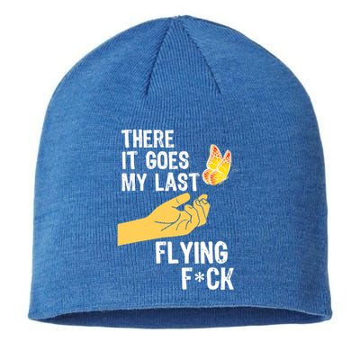 There It Goes My Last Flying Fck Funny Sarcastic Ofensive Gift Sustainable Beanie