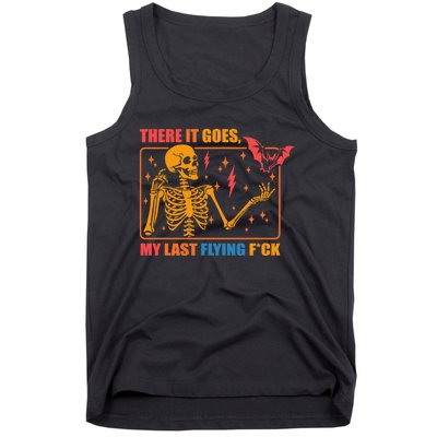 There It Goes My Last Flying F Halloween Mom Skeleton Bat Tank Top