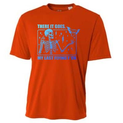 There It Goes My Last Flying F Halloween Skeleton Cute Gift Cooling Performance Crew T-Shirt