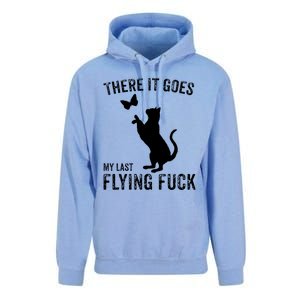 There It Goes My Last Flying Fuck Gift Funny Sarcastic Cat Cool Gift Unisex Surf Hoodie