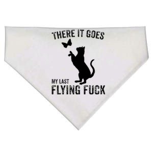 There It Goes My Last Flying Fuck Gift Funny Sarcastic Cat Cool Gift USA-Made Doggie Bandana