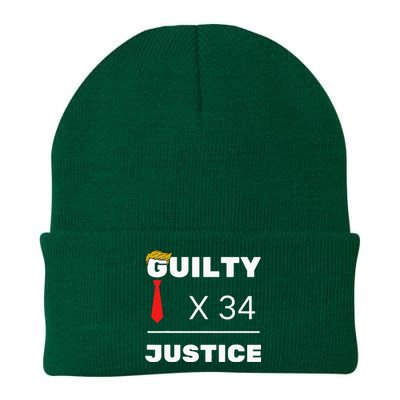 Trump Is Guilty Trump Is Guilty On 34 Counts Knit Cap Winter Beanie