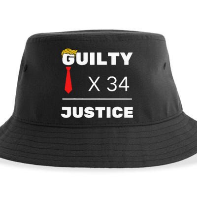 Trump Is Guilty Trump Is Guilty On 34 Counts Sustainable Bucket Hat