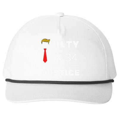 Trump Is Guilty Trump Is Guilty On 34 Counts Snapback Five-Panel Rope Hat