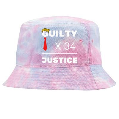 Trump Is Guilty Trump Is Guilty On 34 Counts Tie-Dyed Bucket Hat