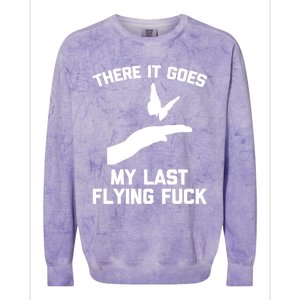 There It Goes (My Last Flying Fuck) Gift Funny Sarcastic Gift Colorblast Crewneck Sweatshirt