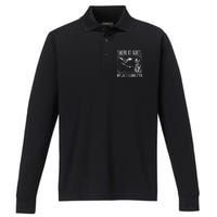 There It Goes My Last Flying Funny Halloween Skeleton Bat Performance Long Sleeve Polo