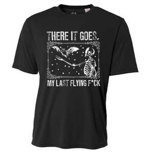 There It Goes My Last Flying Funny Halloween Skeleton Bat Cooling Performance Crew T-Shirt