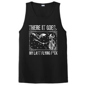 There It Goes My Last Flying Funny Halloween Skeleton Bat PosiCharge Competitor Tank