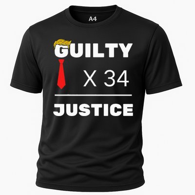 Trump Is Guilty Trump Is Guilty On 34 Counts Cooling Performance Crew T-Shirt