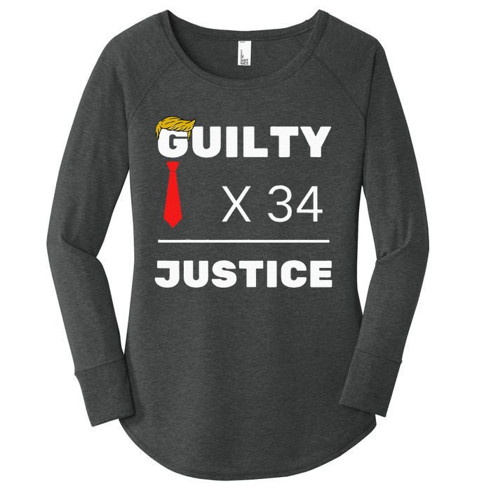 Trump Is Guilty Trump Is Guilty On 34 Counts Women's Perfect Tri Tunic Long Sleeve Shirt