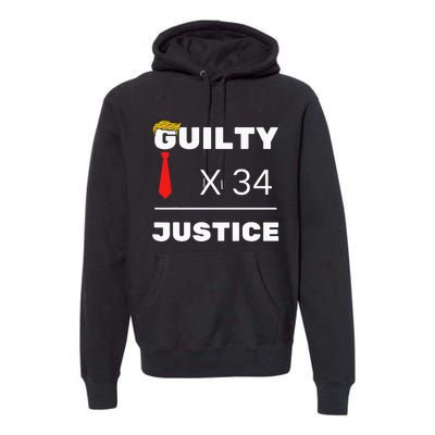 Trump Is Guilty Trump Is Guilty On 34 Counts Premium Hoodie