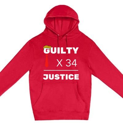 Trump Is Guilty Trump Is Guilty On 34 Counts Premium Pullover Hoodie