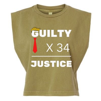 Trump Is Guilty Trump Is Guilty On 34 Counts Garment-Dyed Women's Muscle Tee