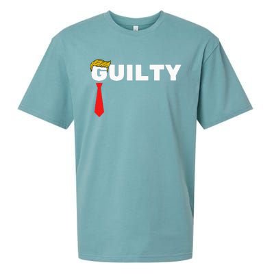 Trump Is Guilty Trump Is Guilty On 34 Counts Sueded Cloud Jersey T-Shirt