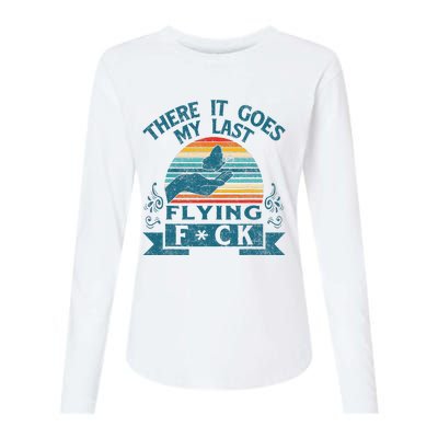 There It Goes My Last Flying Retro Halloween Womens Cotton Relaxed Long Sleeve T-Shirt