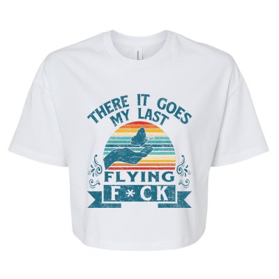 There It Goes My Last Flying Retro Halloween Bella+Canvas Jersey Crop Tee