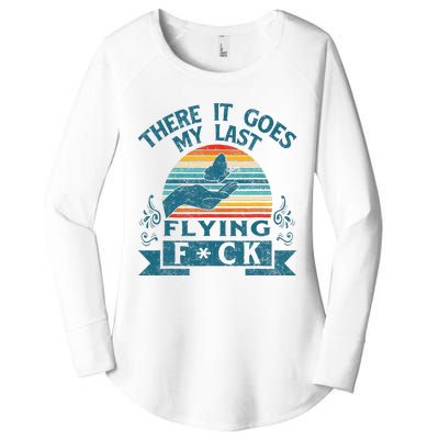 There It Goes My Last Flying Retro Halloween Women's Perfect Tri Tunic Long Sleeve Shirt