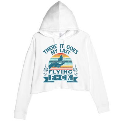 There It Goes My Last Flying Retro Halloween Crop Fleece Hoodie