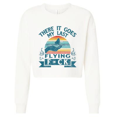 There It Goes My Last Flying Retro Halloween Cropped Pullover Crew